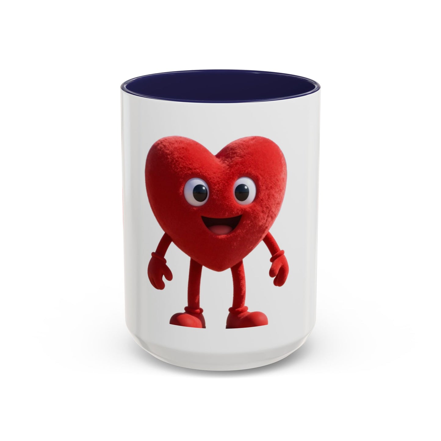 Dad Heart Character Accent Coffee Mug – Funny Valentine's Day Gift (11/15oz)