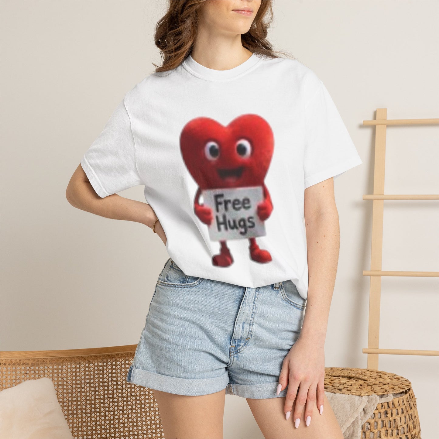 Free Hugs Heart Unisex Garment-Dyed T-shirt