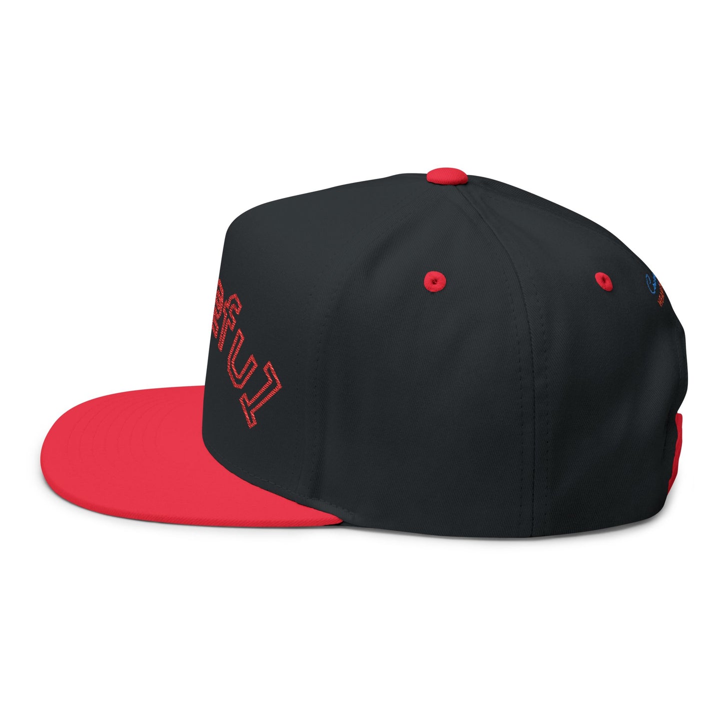 Grateful Embroidered Flat Bill Cap — Retro Script Snapback Hat