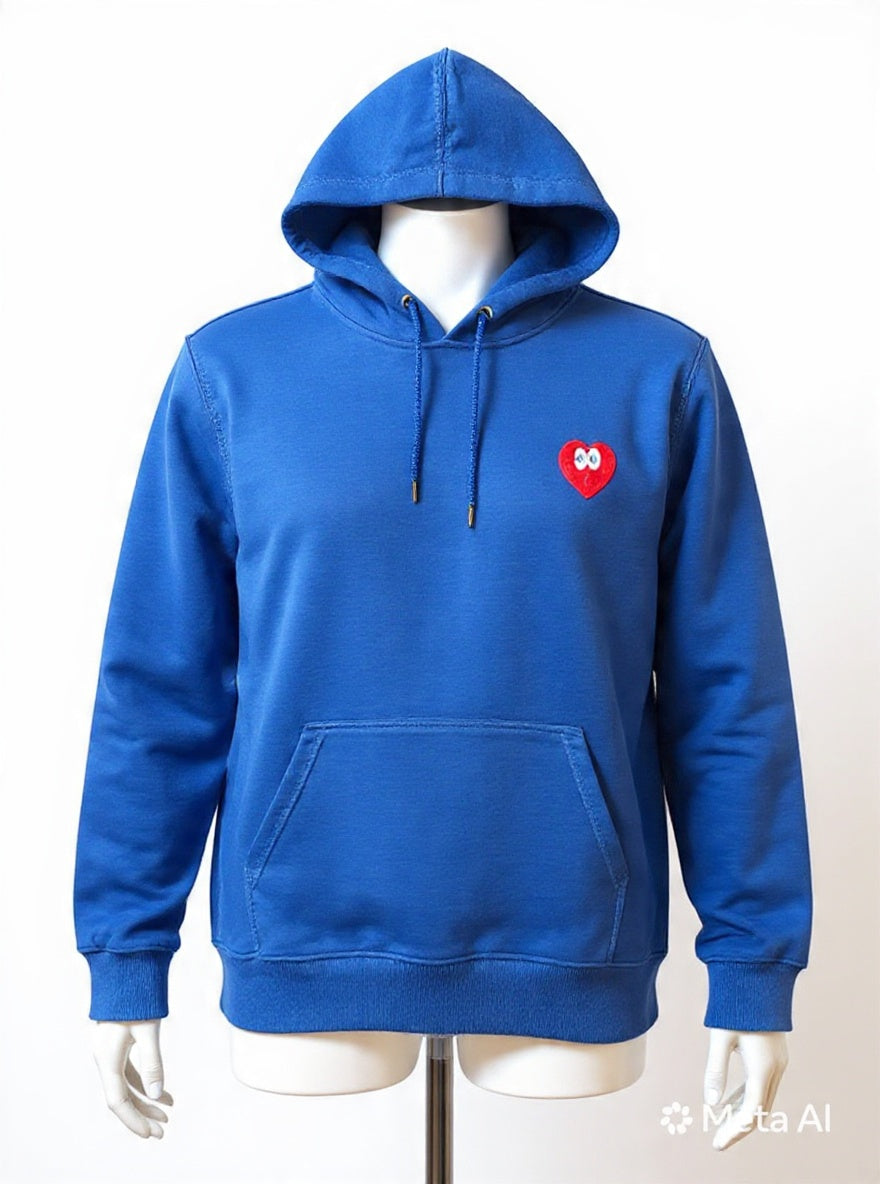 embroidered heart hoodie streetwear, crazy hearts embroidered hoodie front back, streetwear hoodie spread the love
