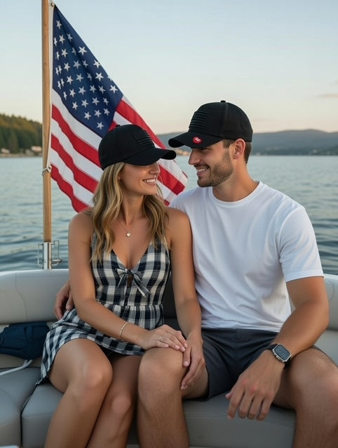 American Flag Hat -3D Embroidered American Flag Hat