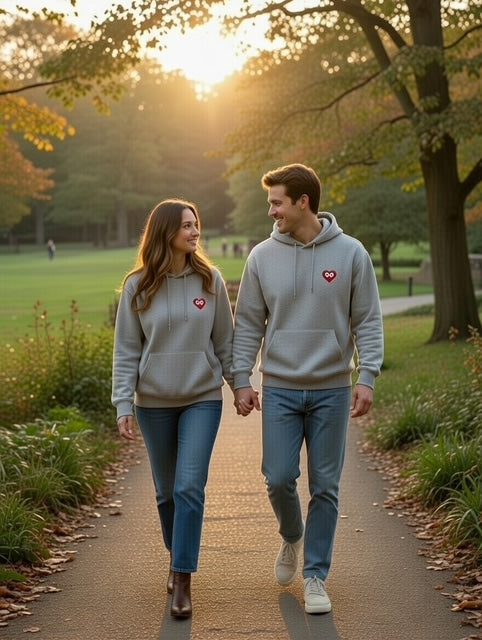 streetwear hoodie spread the love, crazy hearts embroidered hoodie front back, embroidered heart hoodie streetwear
