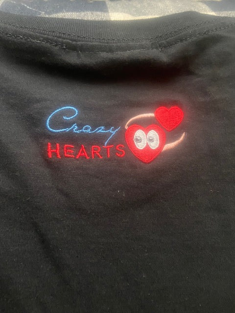 Embroidered Heart Hoodie | Crazy Hearts USA