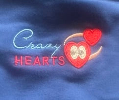 Embroidered Heart Hoodie | Crazy Hearts USA