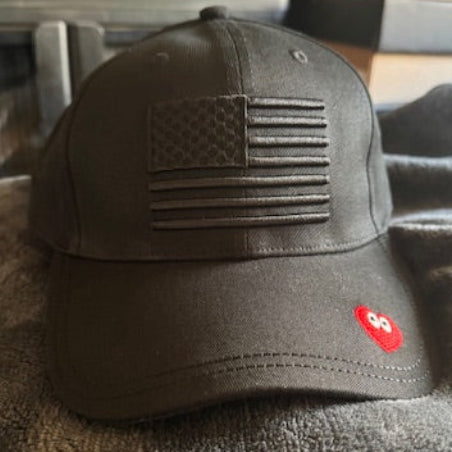 Crazy Hearts USA American Flag Hat – 3D Embroidered Flag Cap