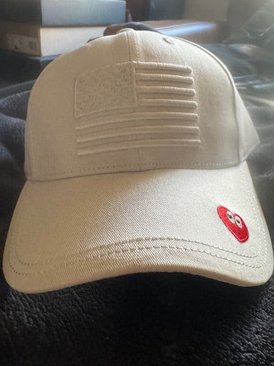 Crazy Hearts USA American Flag Hat – 3D Embroidered Flag Cap