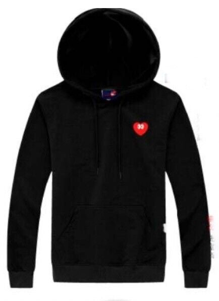 Embroidered Heart Hoodie | Crazy Hearts USA