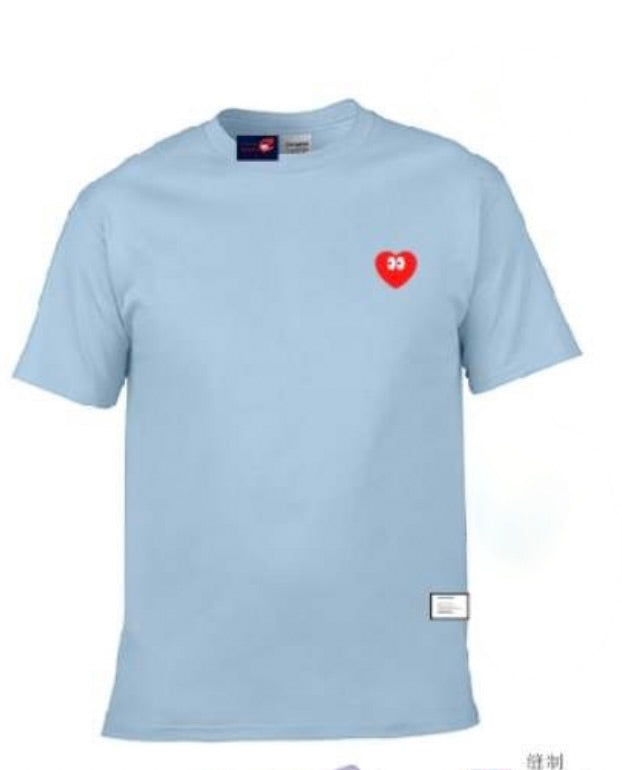 Embroidered Heart Eyes T-Shirt – Premium Cotton Tee