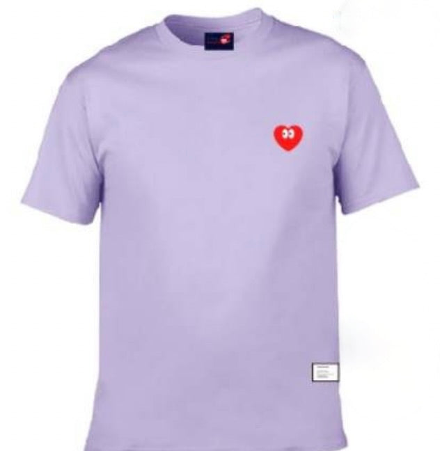 Embroidered Heart Eyes T-Shirt – Premium Cotton Tee
