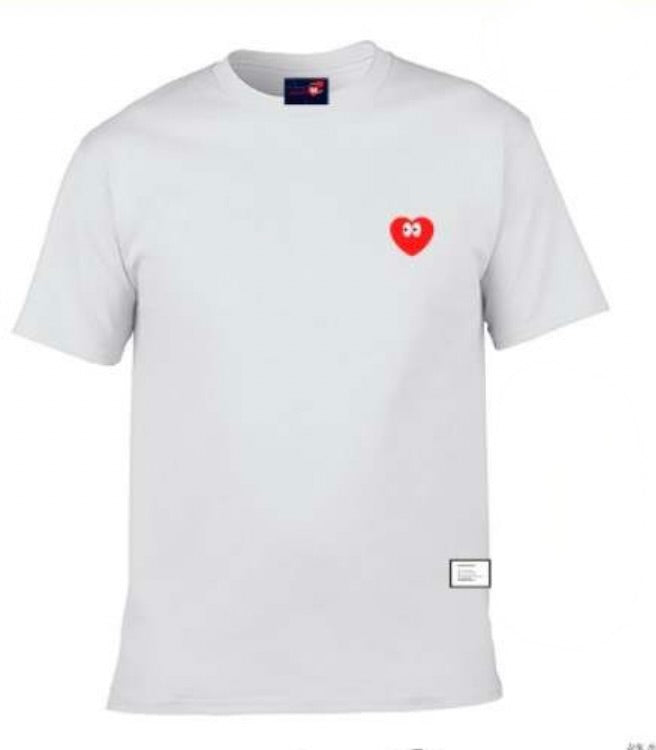 Embroidered Heart Eyes T-Shirt – Premium Cotton Tee