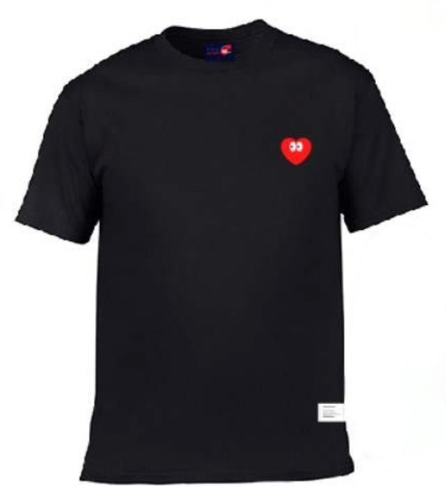Embroidered Heart Eyes T-Shirt – Premium Cotton Tee