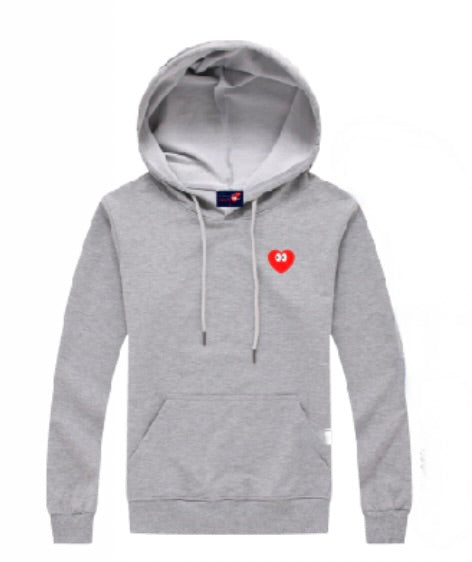 Embroidered Heart Hoodie | Crazy Hearts USA