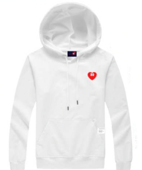 Embroidered Heart Hoodie | Crazy Hearts USA