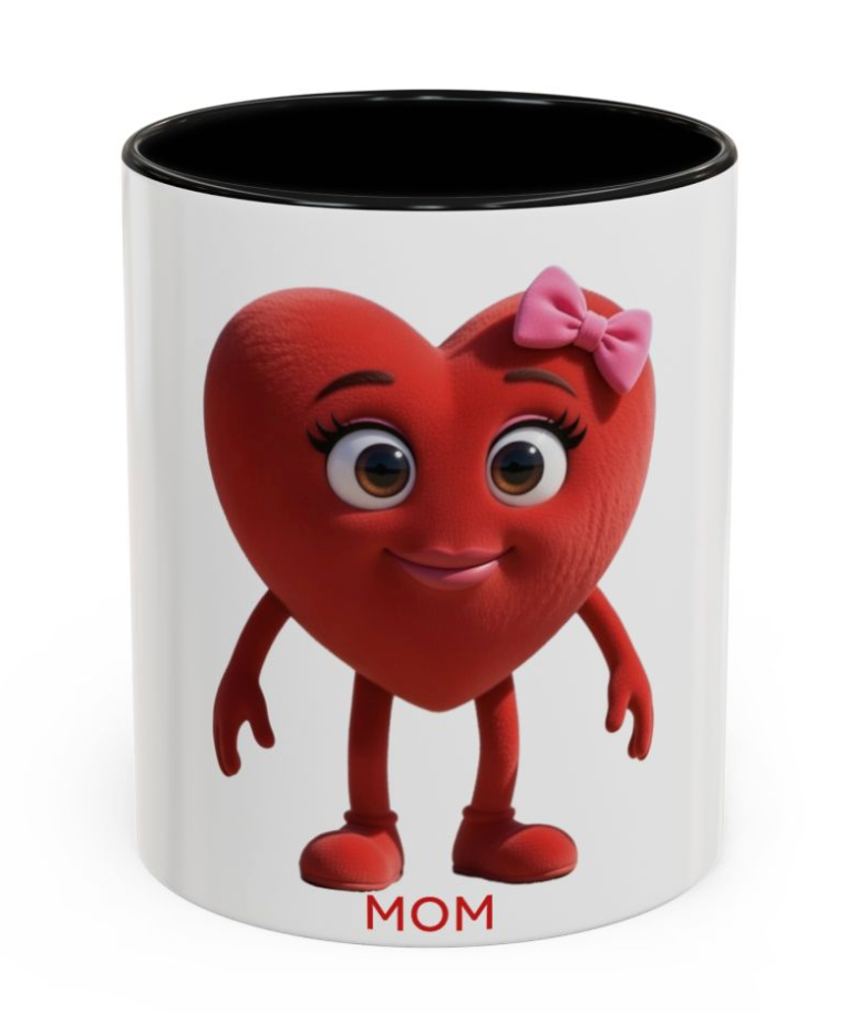 Mom Heart Coffee Mug (11, 15oz)