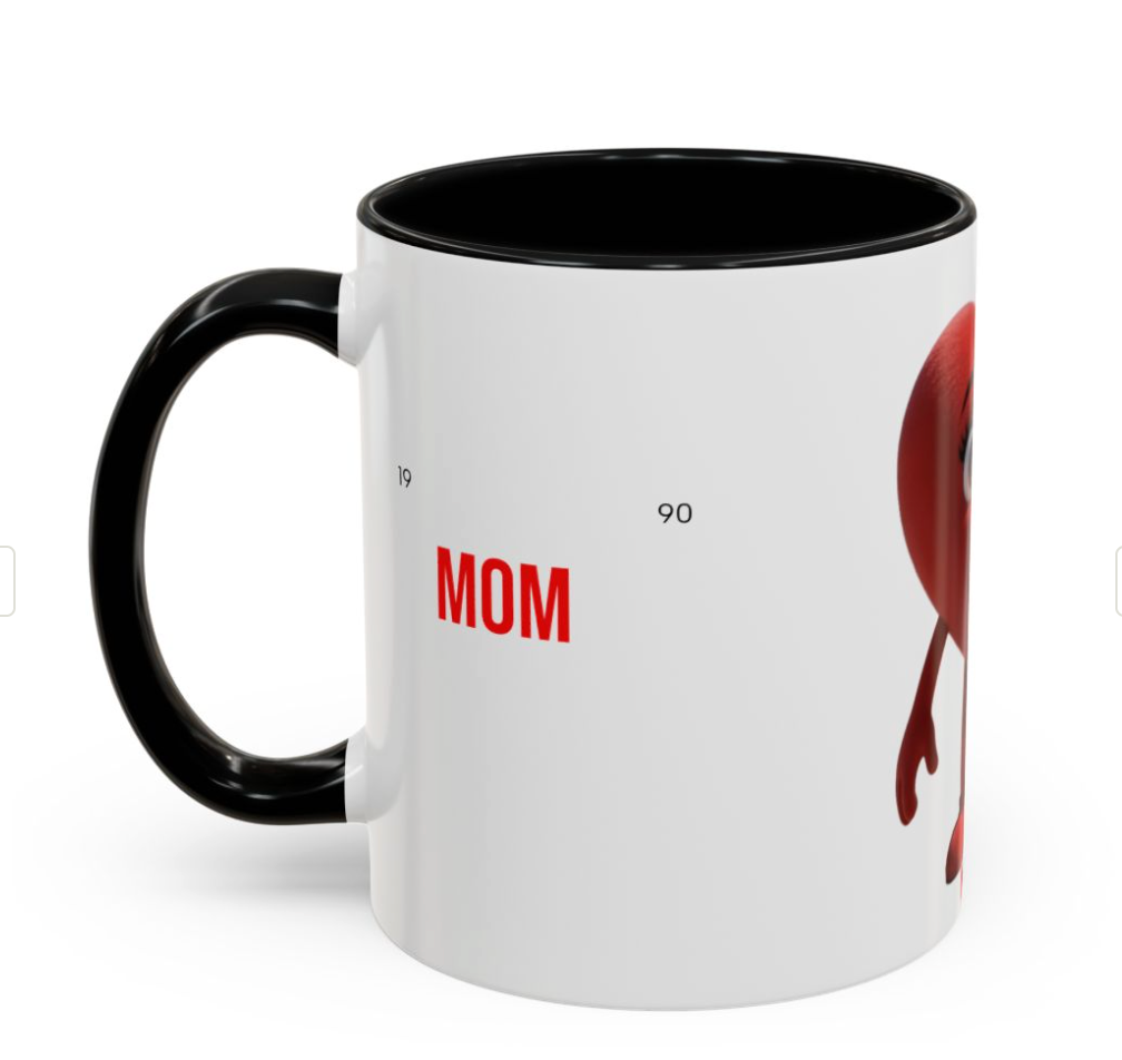 Mom Heart Coffee Mug (11, 15oz)