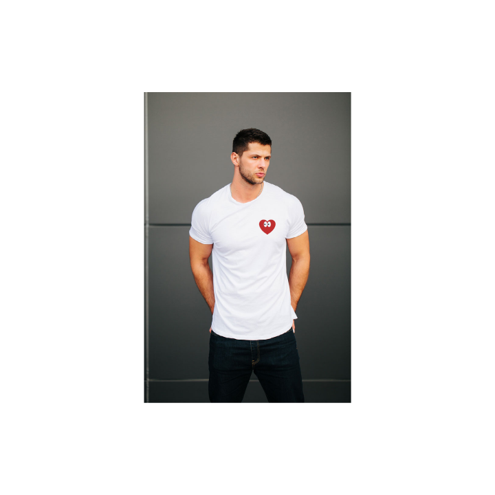 Embroidered Heart Eyes T-Shirt – Premium Cotton Tee