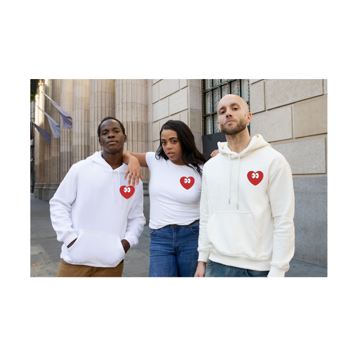 Embroidered Heart Hoodie | Crazy Hearts USA